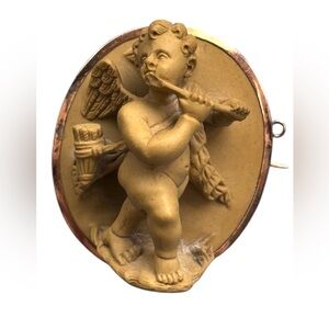 Antique Cherub Brooch
